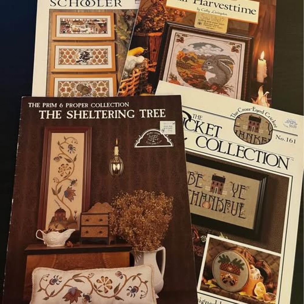 Cross Stitch Pattern Booklets: Prairie Schooler Cricket Collection Homespun